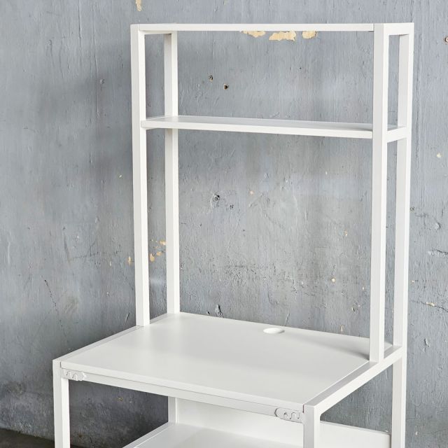 Bàn học trẻ em liền kệ 80x60x153cm gỗ cao su FD68084