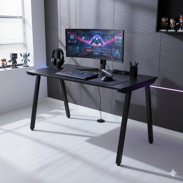 Bàn làm việc 140x70cm gỗ cao su hệ PLY HBPL031