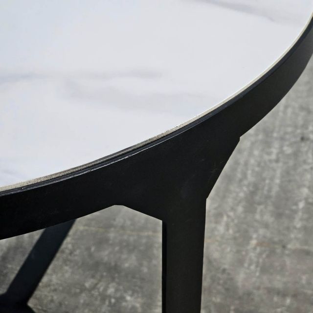 Bàn sofa tròn đk 60cm mặt ceramic TT68357