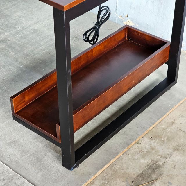 Bàn máy tính có hộp điện thông minh 180x80cm gỗ cao su ZD028