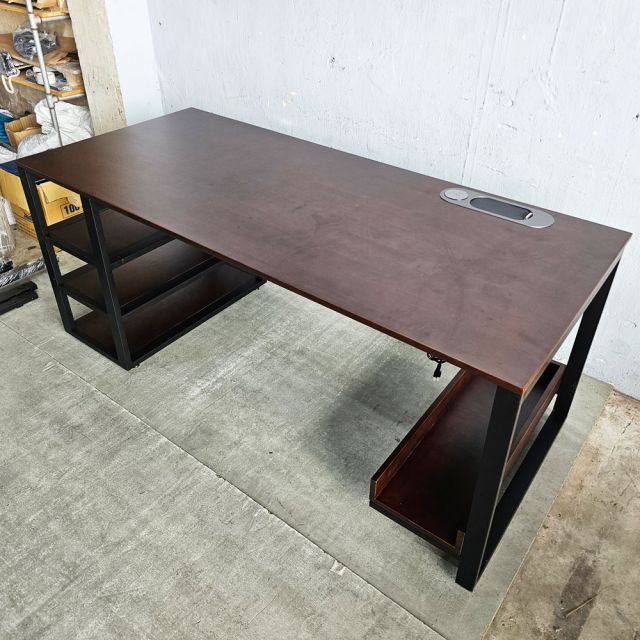 Bàn máy tính có hộp điện thông minh 180x80cm gỗ cao su ZD028