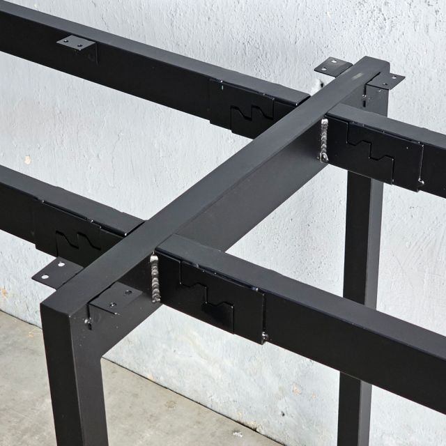 Chân sắt lắp ráp bàn cụm 2 200x50cm hệ Slean HCSL012