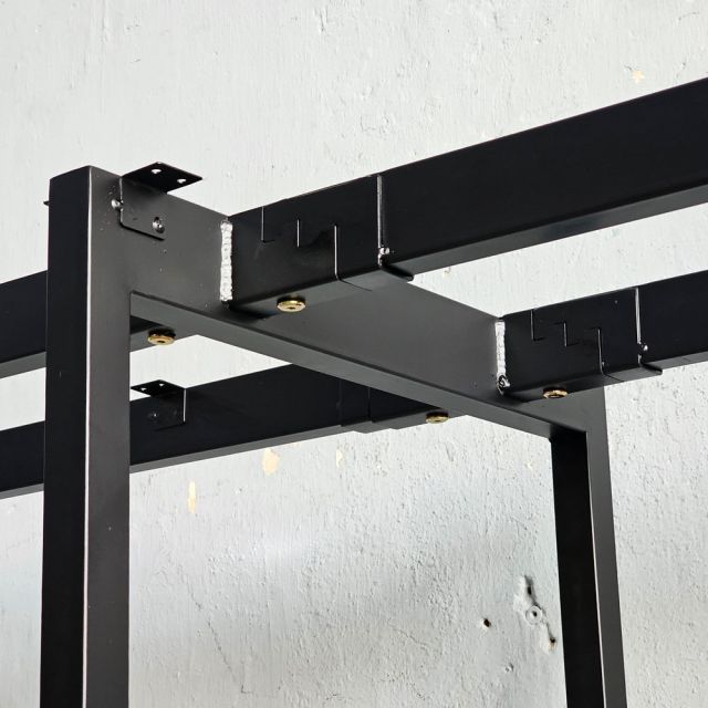 Chân sắt lắp ráp bàn cụm 2 200x50cm hệ Slean HCSL012