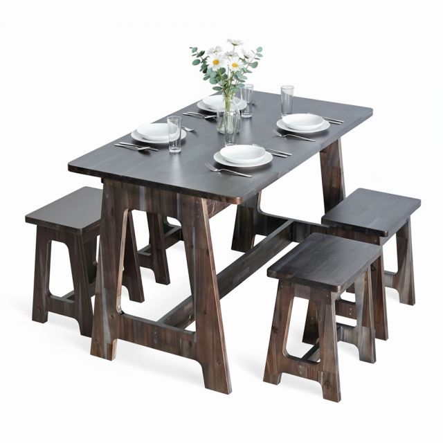 Combo bộ bàn ghế ăn gỗ tràm BBA225