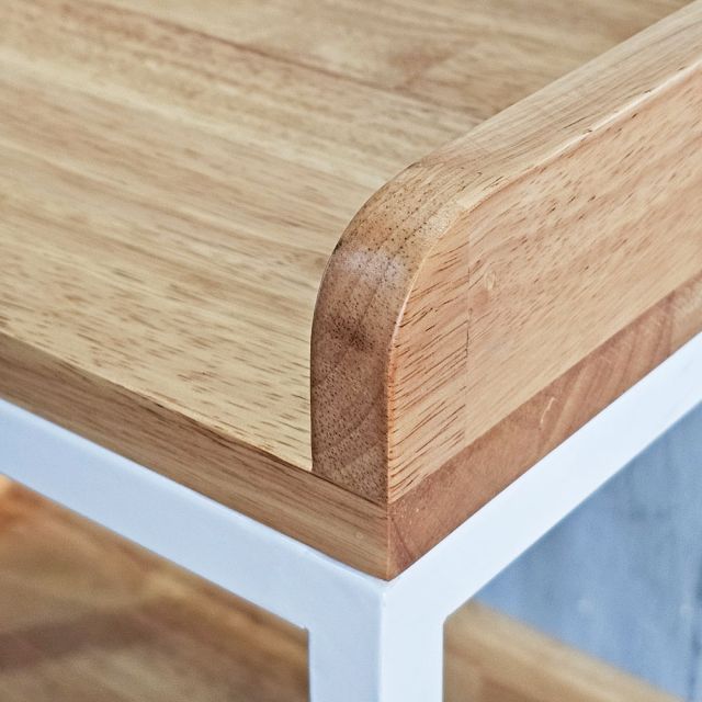 Kệ nhà bếp di động 50x30x120cm gỗ cao su KB68077