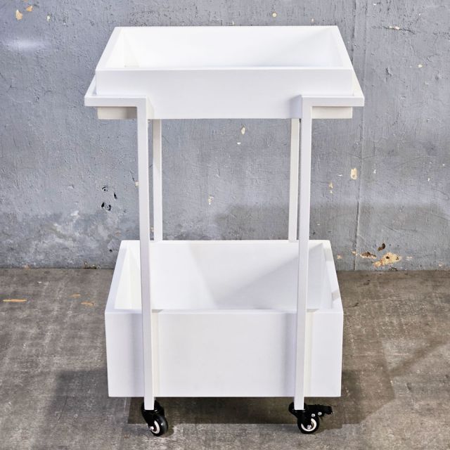 Kệ bếp di động 2 tầng 54x44x84cm gỗ cao su KB68081