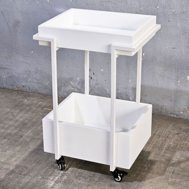 Kệ bếp di động 2 tầng 54x44x84cm gỗ cao su KB68081