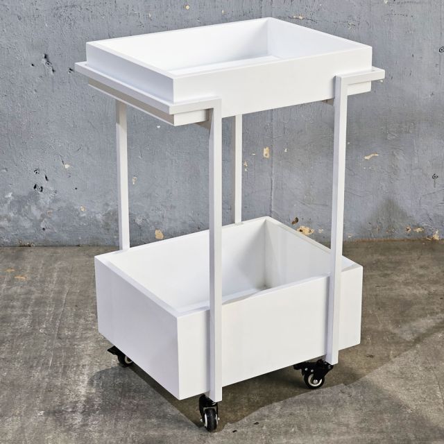 Kệ bếp di động 2 tầng 54x44x84cm gỗ cao su KB68081