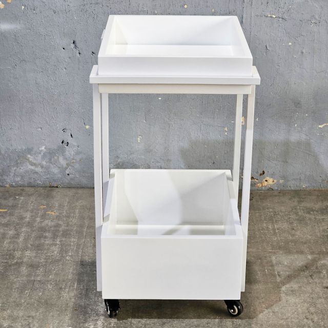 Kệ bếp di động 2 tầng 54x44x84cm gỗ cao su KB68081