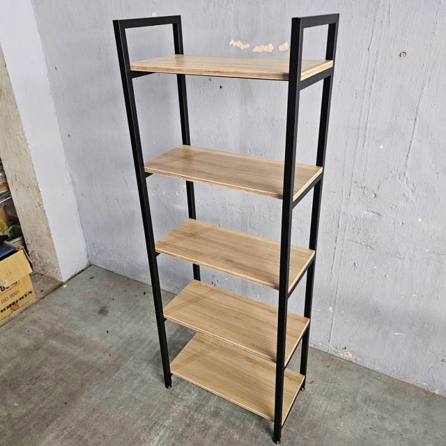 Kệ trang trí GONY 5 tầng gỗ plywood khung sắt lắp ráp KS68257