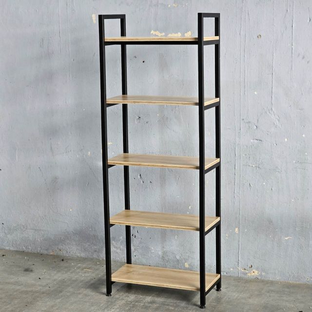 Kệ trang trí GONY 5 tầng gỗ plywood khung sắt lắp ráp KS68257