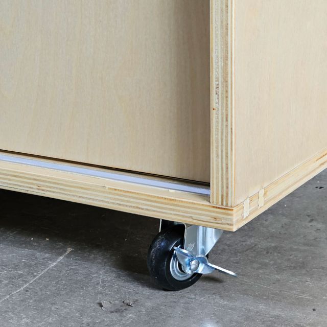 Quầy pha chế di động 180x60x80cm plywood phủ veneer Brich BLT68029