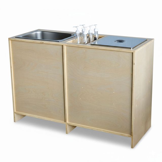 Quầy pha chế 130x50x88cm plywood phủ veneer Brich BLT68030