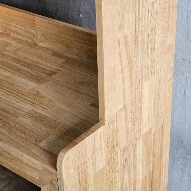 Tủ kệ nhà bếp đôi 160x45x140cm gỗ cao su KB68083