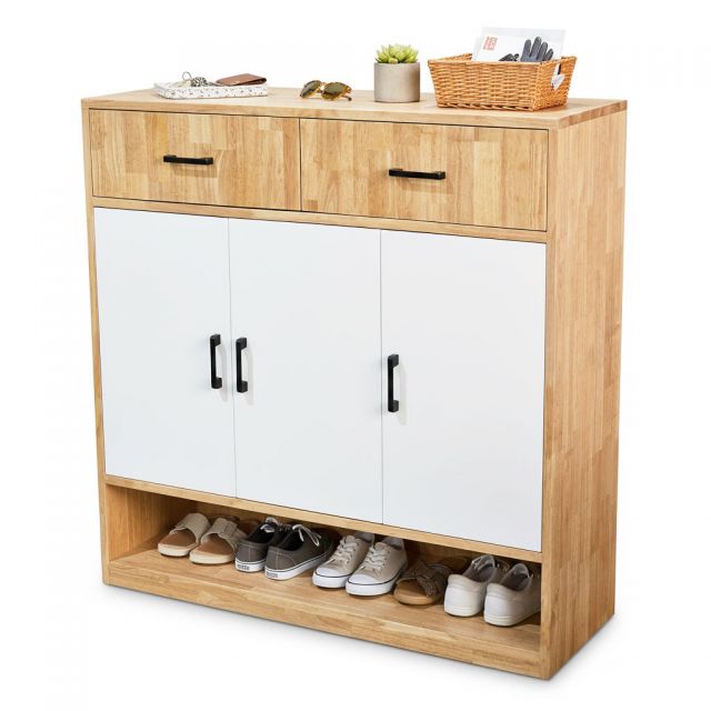 Tủ để giày 100x35x100cm gỗ cao su KG68104