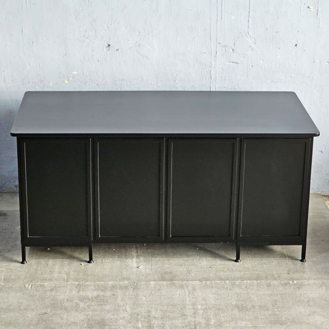 Bàn giám đốc 160x80cm chân bàn kết hợp tủ gỗ cao su BGD68052