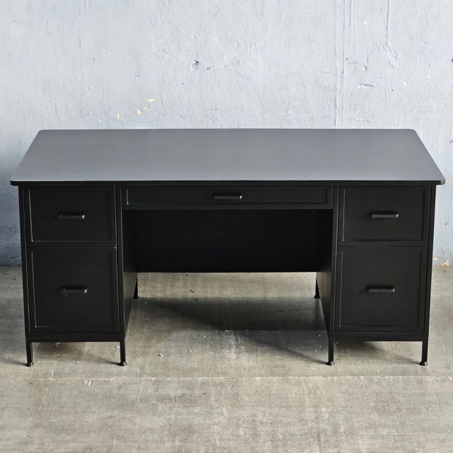 Bàn giám đốc 160x80cm chân bàn kết hợp tủ gỗ cao su BGD68052