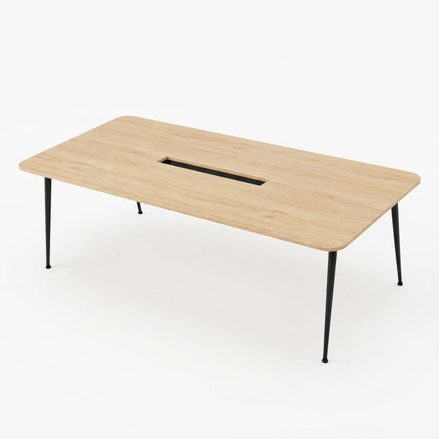 Bàn họp chữ nhật 240x110cm gỗ plywood hệ CONE HBCO077