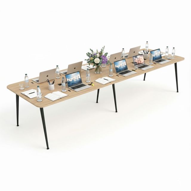 Bàn họp dài 350x110cm gỗ plywood hệ CONE HBCO076