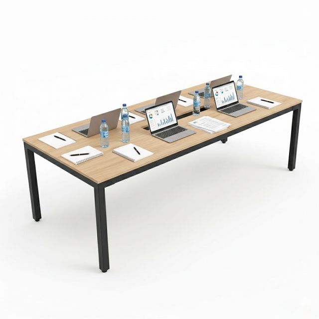 Bàn họp chữ nhật 240x100cm gỗ plywood hệ UConcept HBUC068