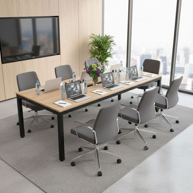 Bàn họp chữ nhật 240x100cm gỗ plywood hệ UConcept HBUC068