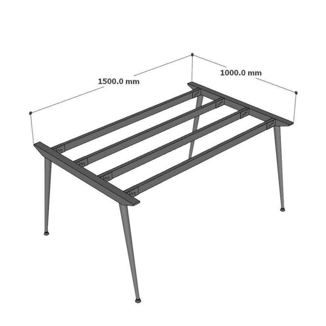 Bàn họp Oval 240x120cm gỗ plywood hệ CONE HBCO075