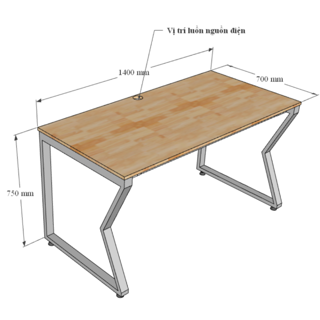 Bàn làm việc 140x70cm gỗ plywood HBMC039