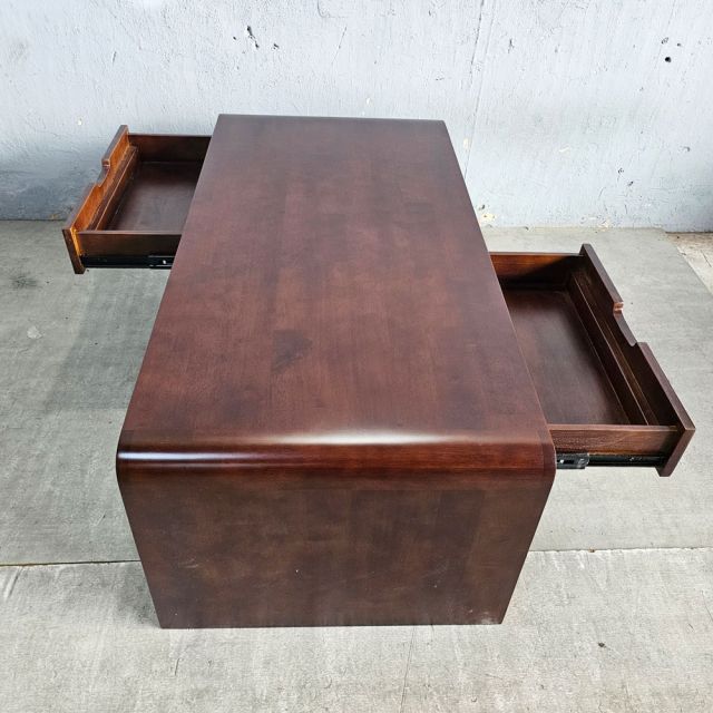 Bàn sofa bo cong 120x60x45cm gỗ cao su TT68339