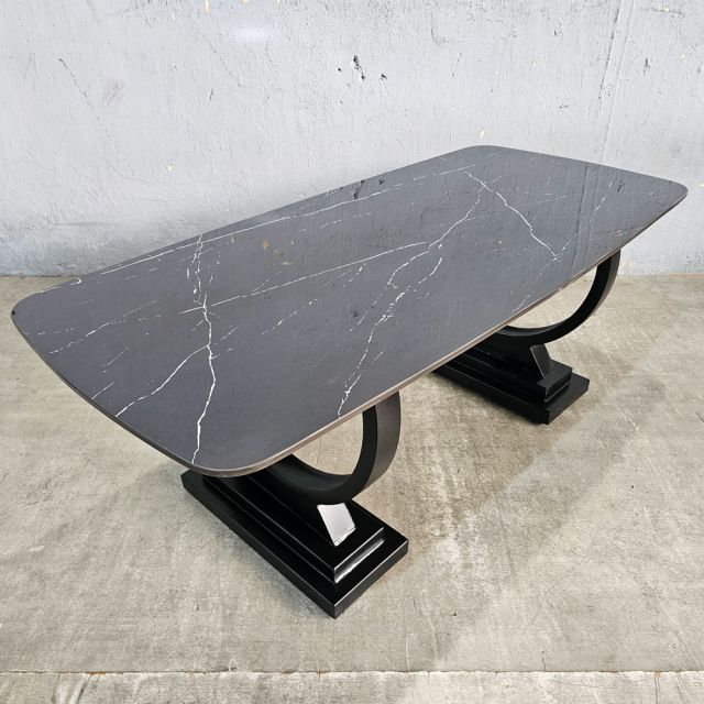 Bàn Sofa mặt Đá Đen chân sắt TT68131