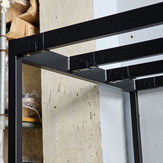 Bàn họp 240x90cm gỗ cao su hệ Slean HBSL049