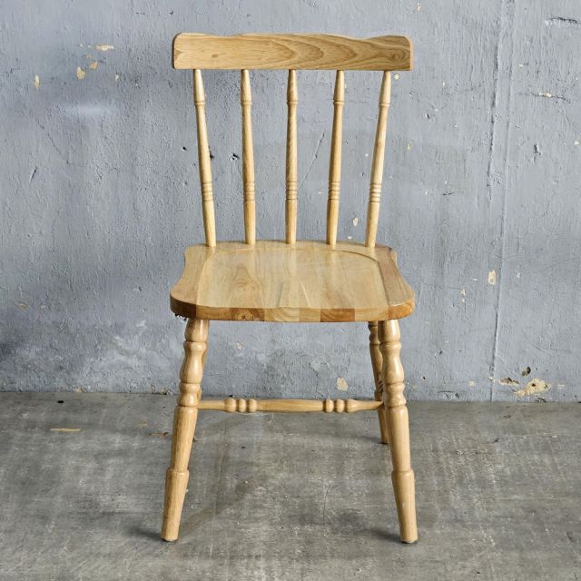 Ghế Solic gỗ cao su mặt ngồi lõm GSK026