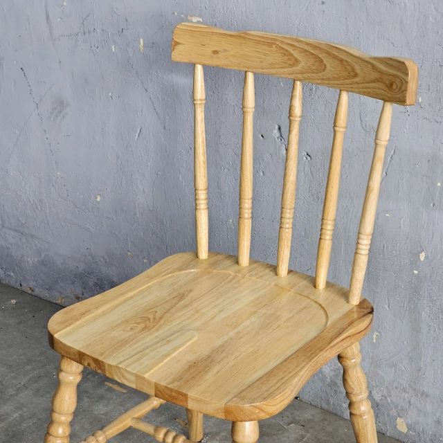 Ghế Solic gỗ cao su mặt ngồi lõm GSK026