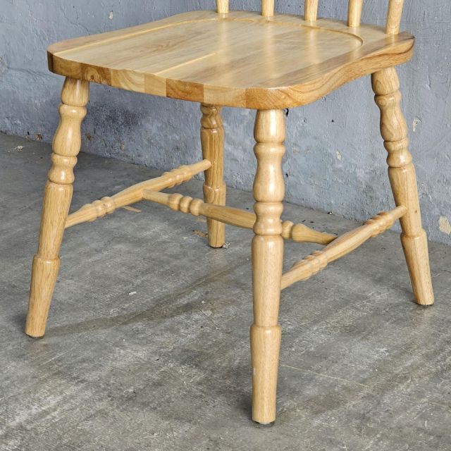 Ghế Solic gỗ cao su mặt ngồi lõm GSK026