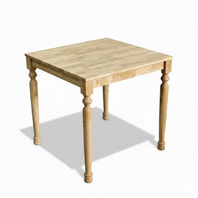 Bàn ăn Louis vuông 80x80cm gỗ cao su BA68281