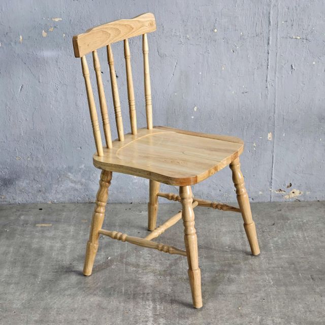 Ghế Solic gỗ cao su mặt ngồi lõm GSK026