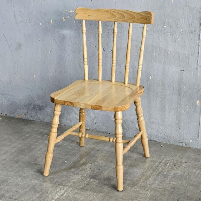 Ghế Solic gỗ cao su mặt ngồi lõm GSK026