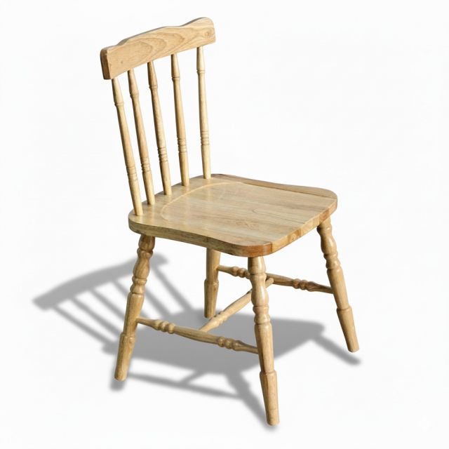 Ghế Solic gỗ cao su mặt ngồi lõm GSK026