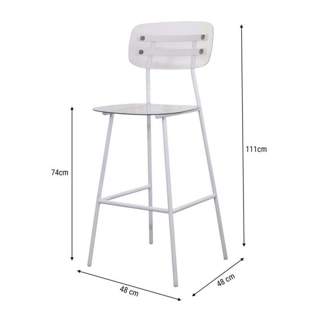 Ghế bar trong suốt khung sắt GAK621H