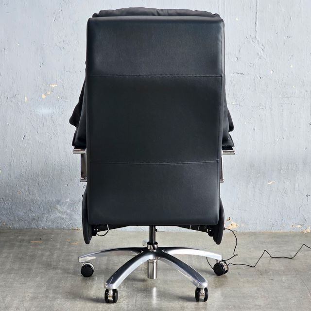 Ghế giám đốc da bò chỉnh điện ngả nằm chân nhôm GAK996