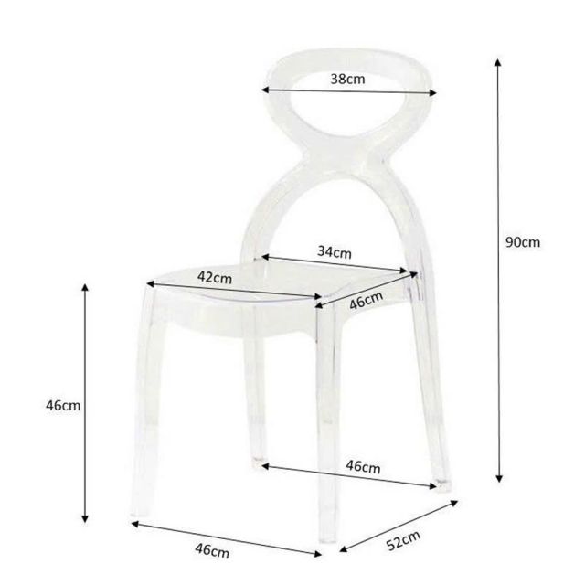 Ghế nhựa PC trong suốt GAK8018