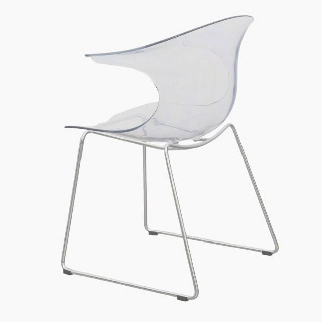 Ghế trong suốt nhựa ABS chân thép xi mạ GAK653