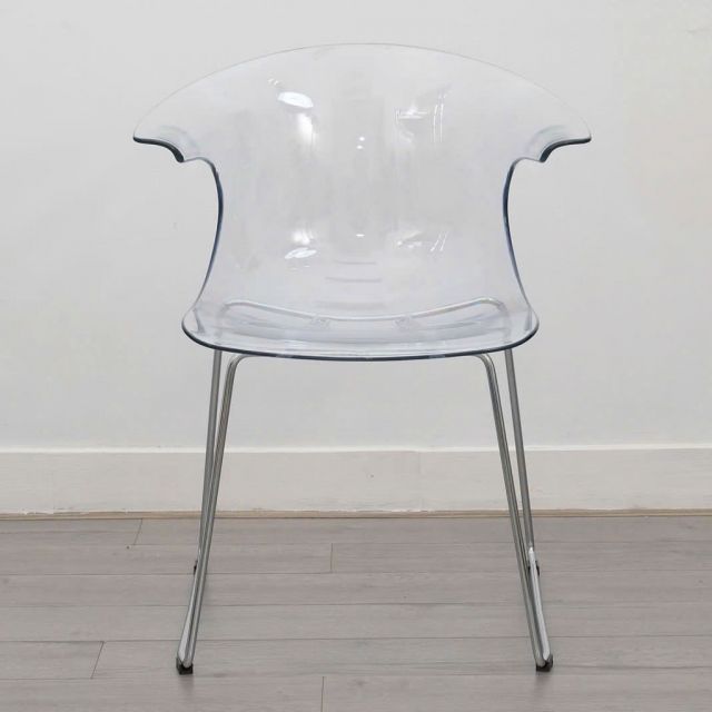 Ghế trong suốt nhựa ABS chân thép xi mạ GAK653
