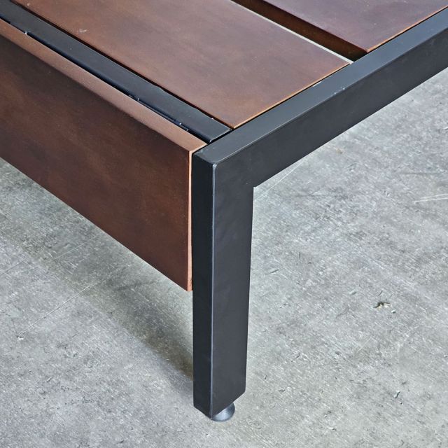 Giường ngủ đôi đơn giản gỗ cao su 160x200cm GN68034