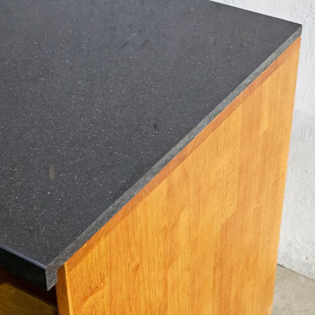 Module tủ bếp dưới 45x60x80cm gỗ cao su mặt đá MTBD016