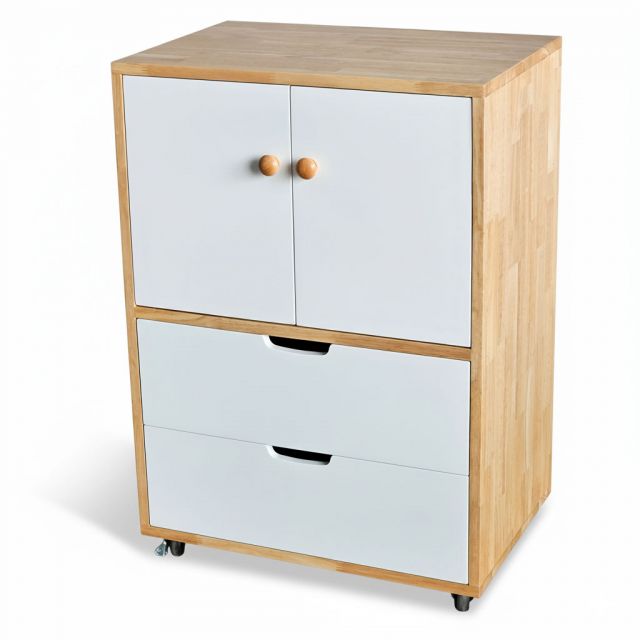 Tủ để giấy máy in 60x40x80cm gỗ cao su KTB68242