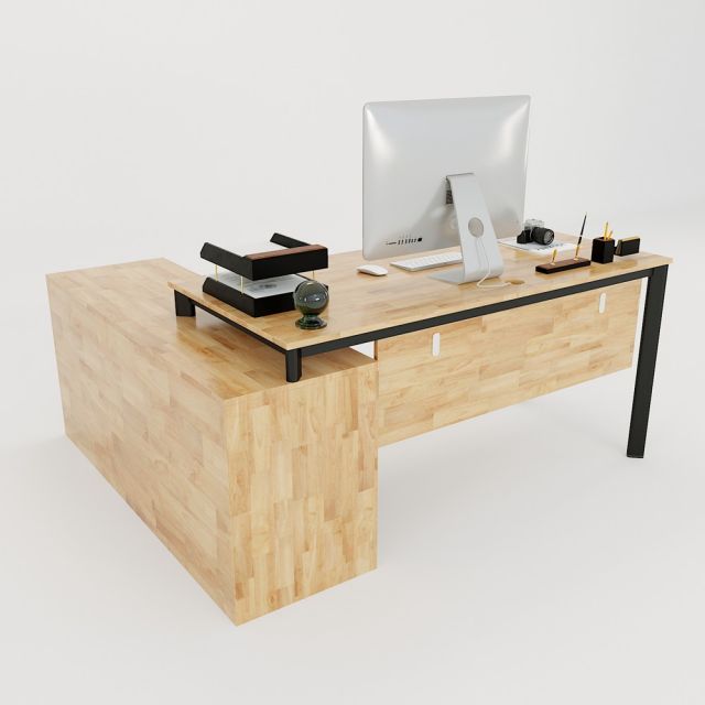 HBOV021 - Bàn giám đốc 170x150 hệ Oval Concept lắp ráp HBOV021 - Bàn giám đốc 170x150 hệ Oval Concept lắp ráp