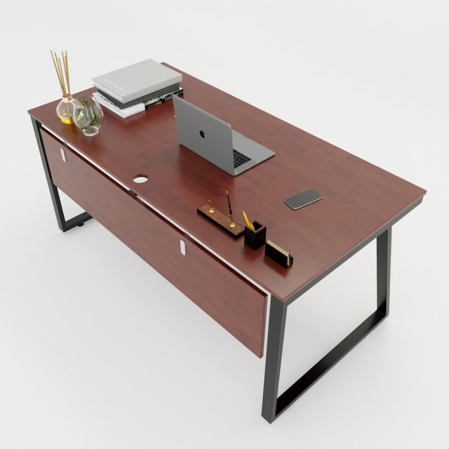 HBTH007 - Bàn làm việc 160x80 Trapeze II Concept lắp ráp