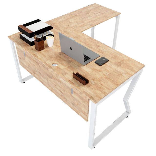 HBMC019 - Bàn làm việc chữ L 140x150 MConcept chân sắt lắp ráp HBMC019 - Bàn làm việc chữ L 140x150 MConcept chân sắt lắp ráp