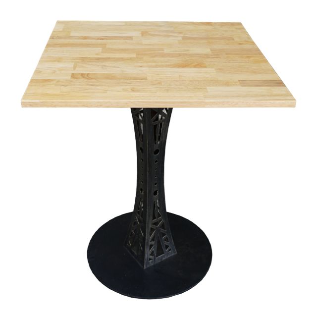Bàn Cafe vuông 60cm gỗ cao su chân sắt hoa văn CFD68026 Bàn Cafe vuông 60cm gỗ cao su chân sắt hoa văn CFD68026