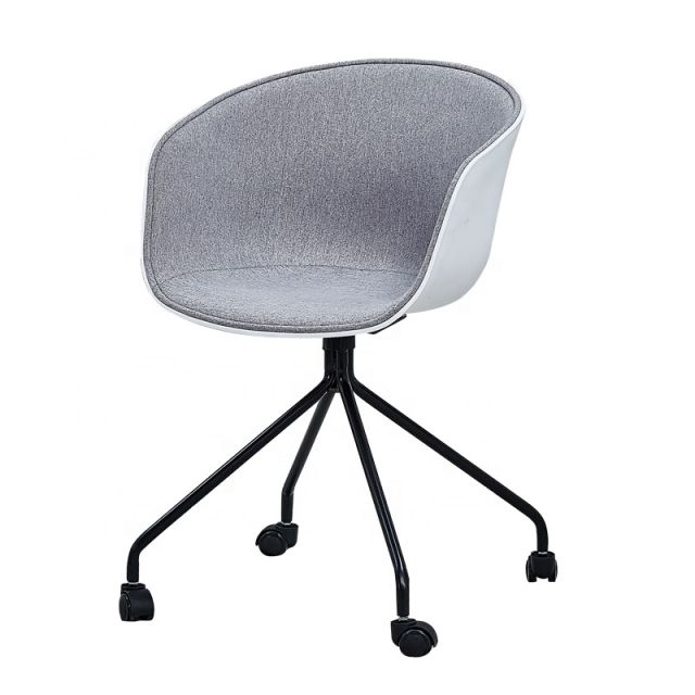 Ghế  nhựa di động lót nệm vải bố chân sắt GBC68032 Ghế  nhựa di động lót nệm vải bố chân sắt GBC68032